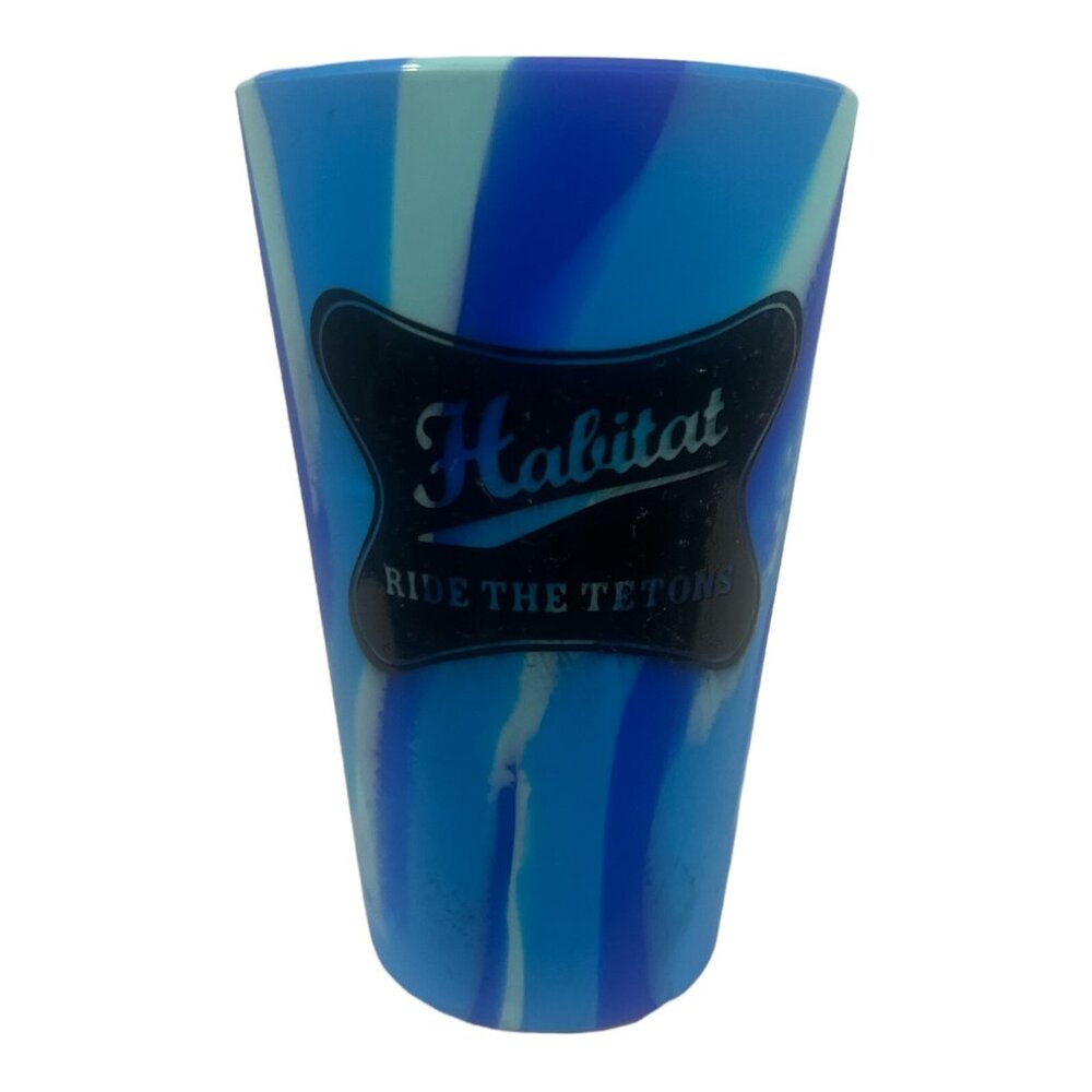 Silipint Silicone Drinking Glass Cup Pint Blue‎ 16oz MONTANA ENDURO
